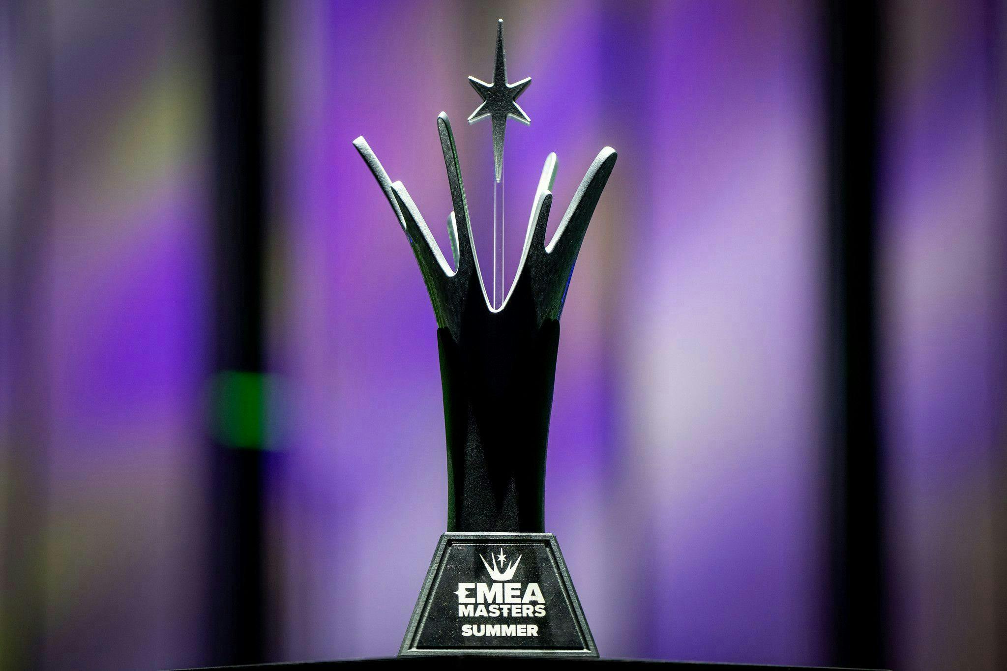 The EMEA Masters Trophy. Credit: Kirill Bashkirov/Riot Games